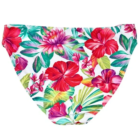 Tommy Bahama Island Cays Fiesta Reversible Shirred Hipster Bikini Bottoms - Picture 12 of 16